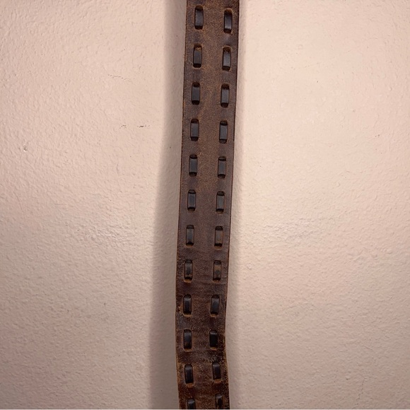 Vintage Small Mossimo Brown Genuine Leather Belt Womens Western Classic - Picture 14 of 16
